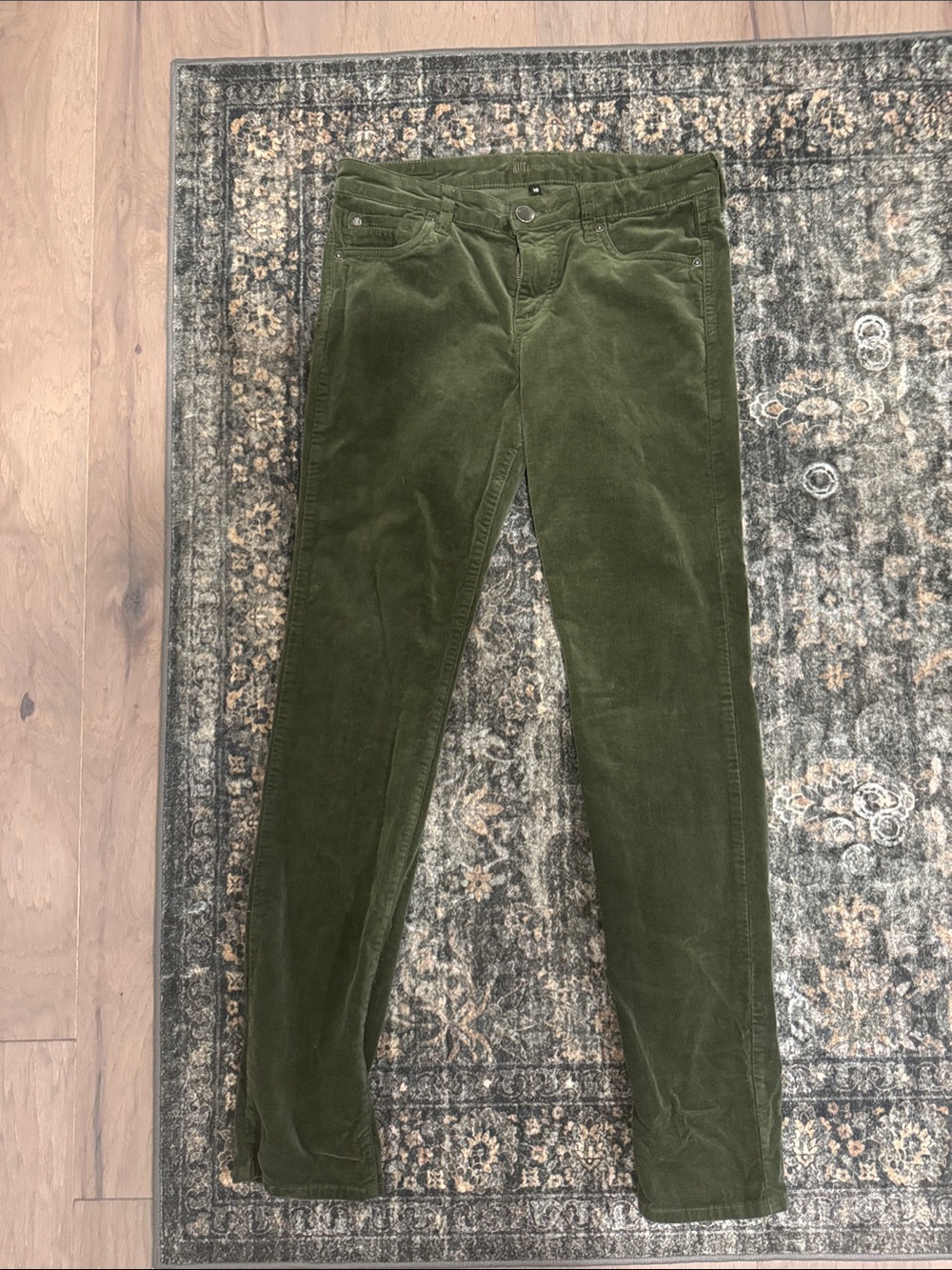 Kut from the Kloth Olive Corduroy Stretch Pants